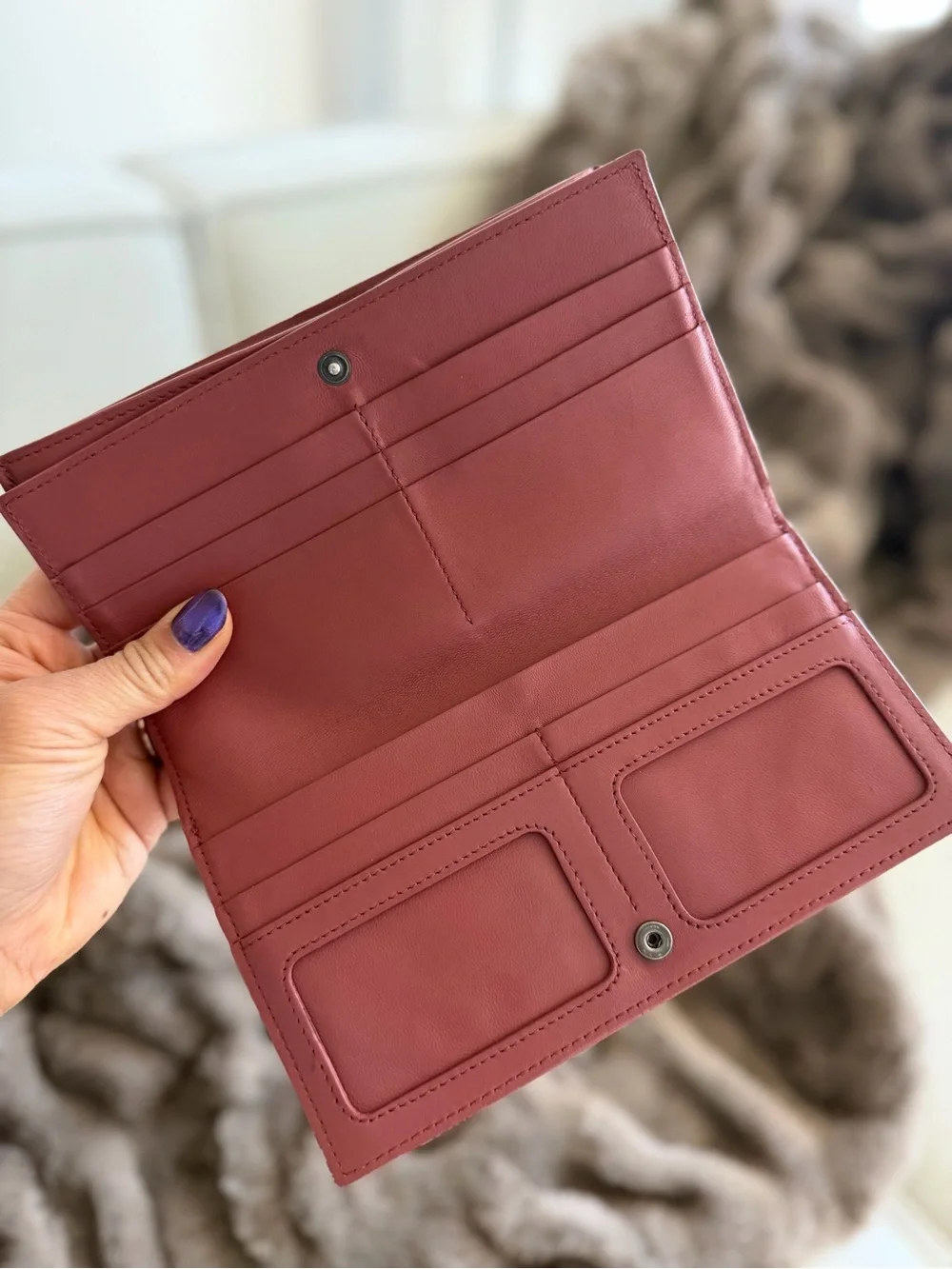 Bottega Veneta Dusty Pink Intrecciato Woven Leather Continental Long Wallet
